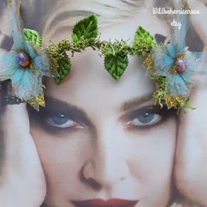 Fairy forest butterfly face decor gem forehead accents, forest fae face mask, bindi,third eye, whimsical bridal festival costume accessory