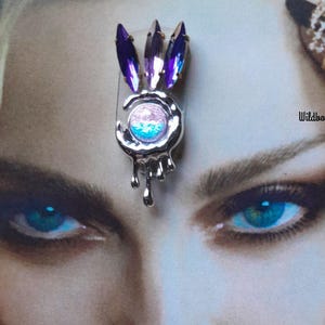 Moon face gem bling bindi,boho festival face decor gem,third eye chakra, bellydance bindi, witchy goddess gypsy cosplay costume accessory