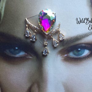 fancy crystal bindi, tribal fusion bindi, third eye chakra, boho festival face decor gem,bridal, bellydance, witchy goddess gypsy costume