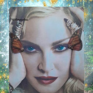 Fairy butterfly wing monarch face eye decor gem jewel,bindi ,whimsy woodland forest face decor, third eye, bridal, fairy costume accessory