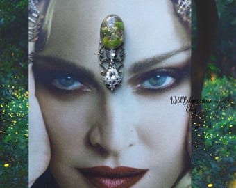 mermaid mood stone color change bindi, tribal fusion bindi, boho festival face gem jewel, mood stone, third eye,face decor, festival gift