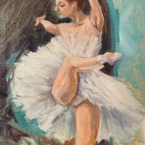 Original Oil Painting  of a Ballerina