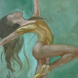Original Oil Painting  of a Ballerina