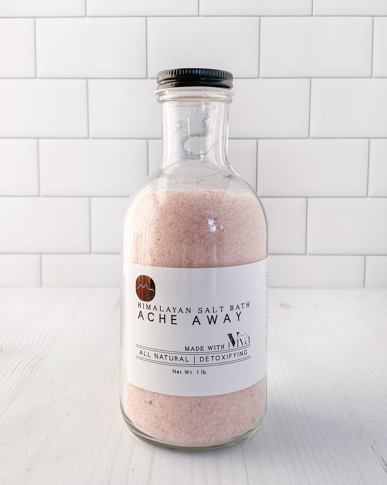 Ache Away Himalayan Bath Salt Essential Oil Bath Detoxing Etsy