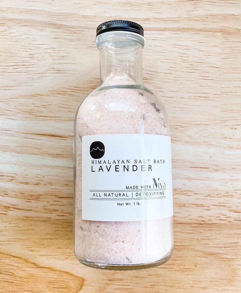 Lavender Bath Himalayan Bath Salt Essential Oil Salt Etsy