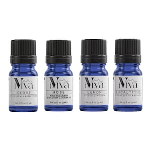 Smell Training Kit - Pure Essential Oils, Smell Kit, Rose Oil, Lemon, Clove, Eucalyptus Oil, Training Oils, Oils for Nose, Oils for Smelling