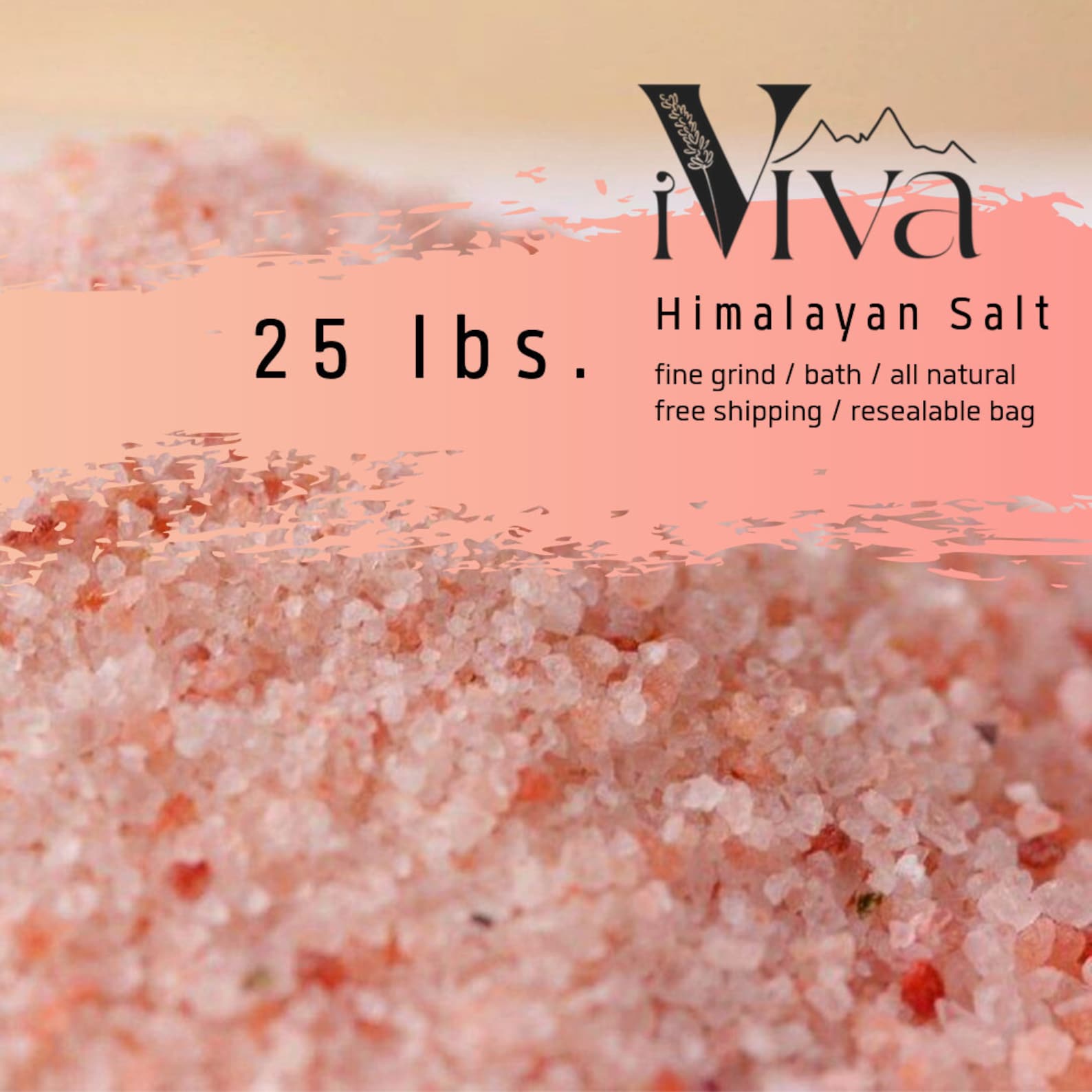 25 Pounds Himalayan Pink Salt Bulk Salt Bath Salt Etsy