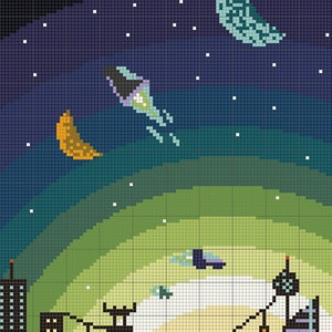 Sunset on Ravlekkah, a cross-stitch pattern pdf