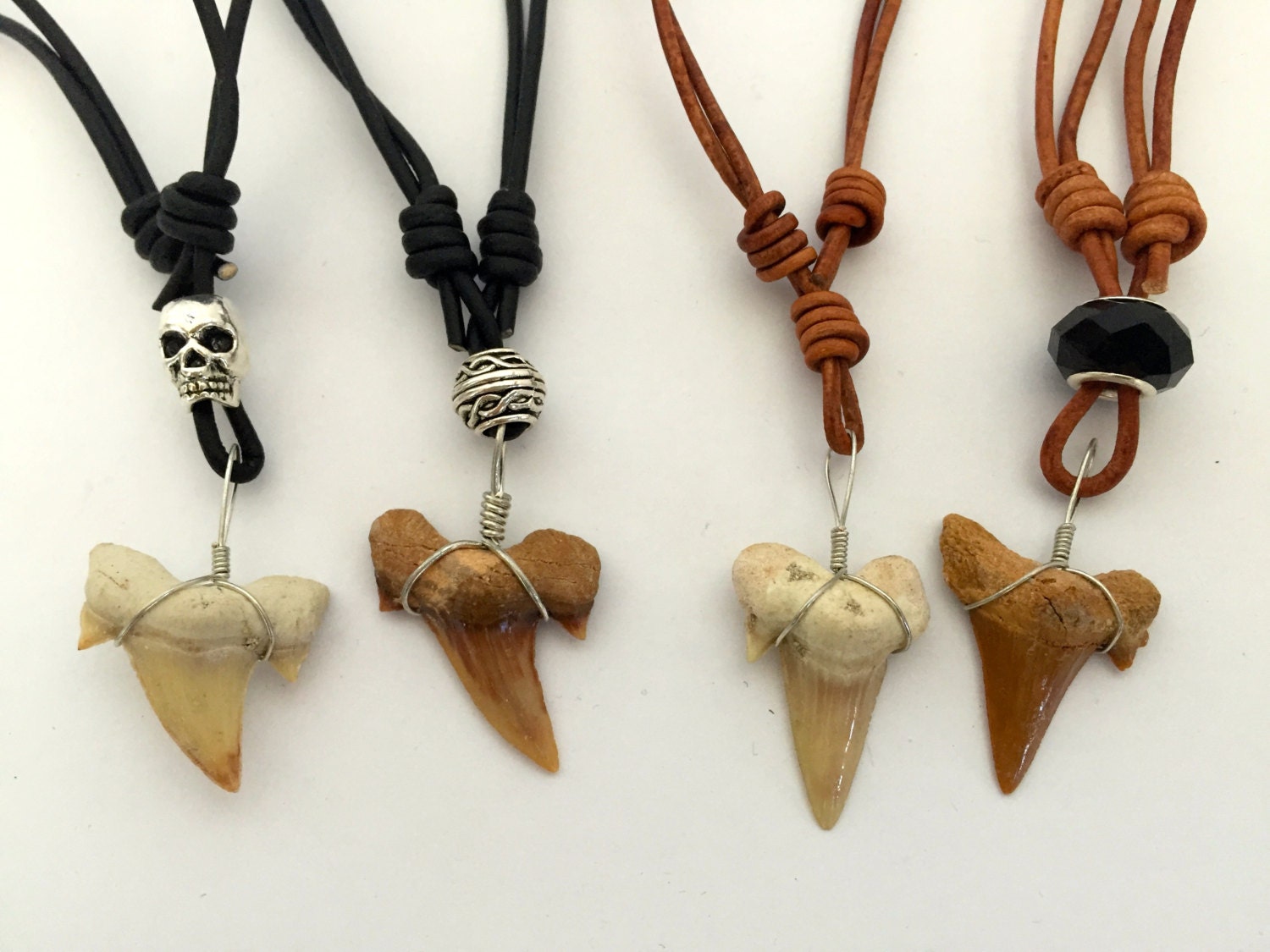 Shark Tooth Leather Cord Necklace – Sea Things Ventura