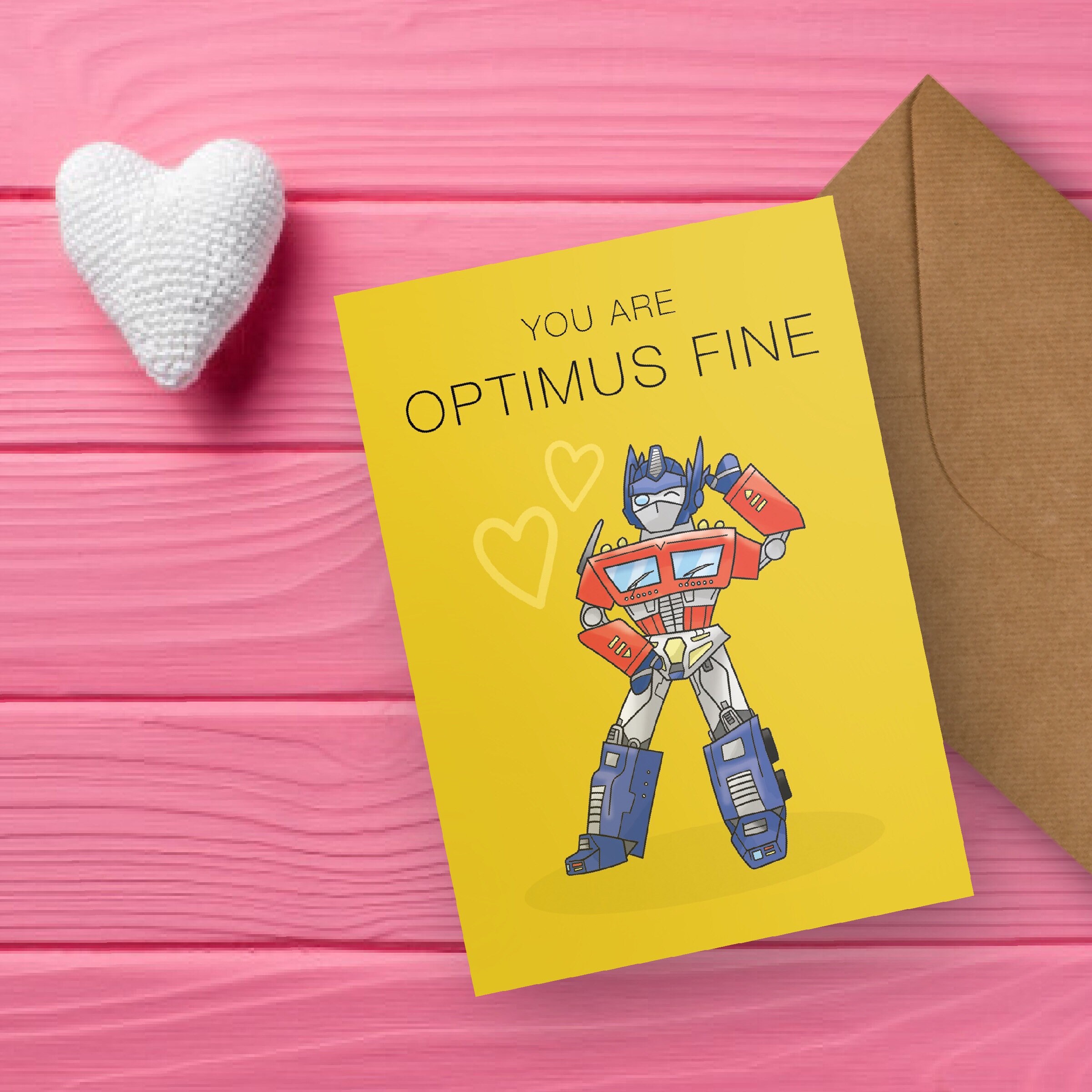 Optimus Prime - Funny Anniversary - Nerdy Anniversary - Pun Card - Fu…