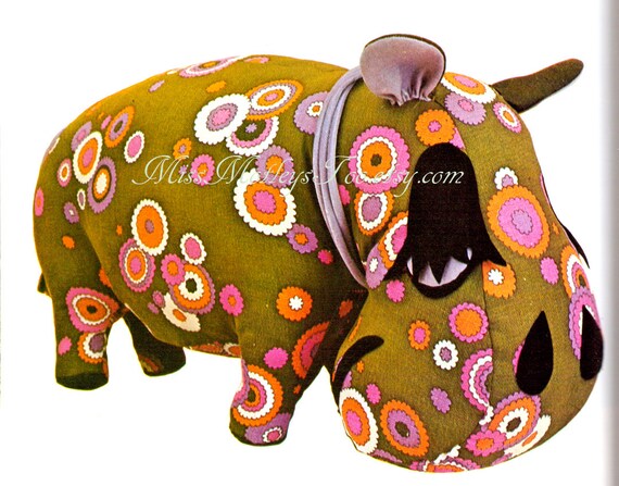 hippo stuffed animal pattern