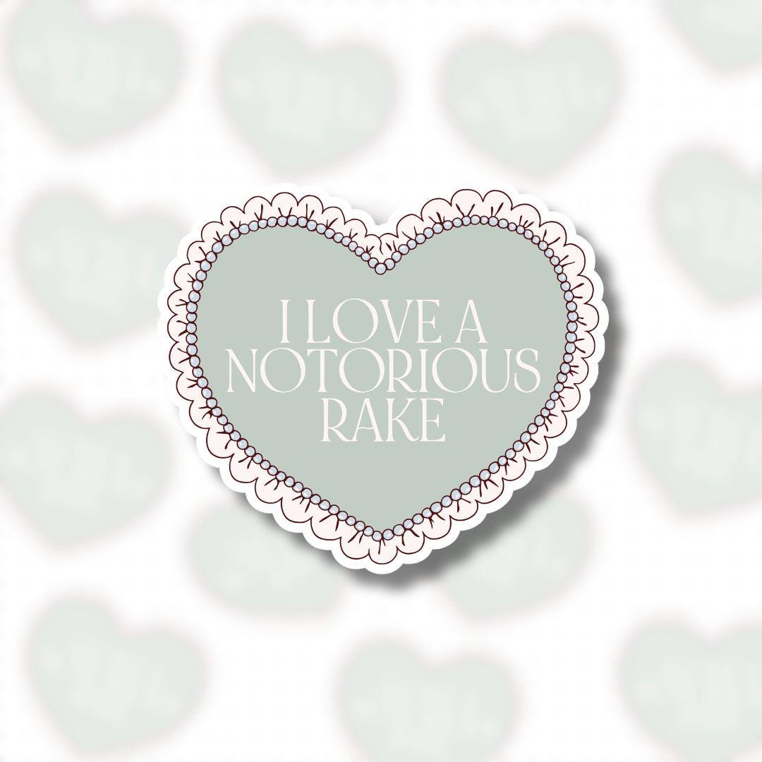 Notorious Rake Bridgerton Notorious Rake Sticker, Benedict Bridgerton, Lady ...
