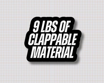Clappable Material Hudson Sticker, Heated Rivalry Hockey Romance Vinyl Sticker, Quote Sticker, Water Resistant