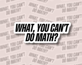 What You Can't Do Math Sticker, Heated Rivalry Hockey Romance Vinyl Sticker, Water Resistant Bookish Sticker