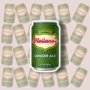 Pegatina de ginger ale, pegatina de vinilo de romance de hockey con intensa rivalidad, Shane Hollander, pegatina literaria resistente al agua