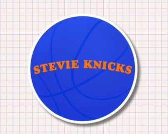 Stevie Knicks Sticker, Viral Basketball Fan, Celebrity Inspired Game Day Sticker, Matte Vinyl Sticker