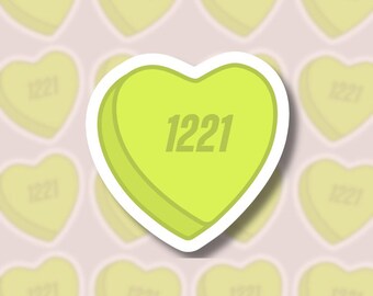 1221 Valentine Candy Heart Sticker, Heated Rivalry Sticker, Hockey Romance Vinyl Sticker, Ilya Rozanov, Bookish Sticker