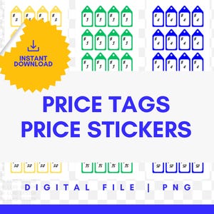 Etiquetas de preço, adesivos de preço, adesivos de preço de venda de garagem, etiquetas de preço de venda de garagem, arquivo de corte, impressão e corte, download digital, para impressão