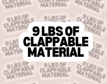 Clappable Material Hudson Sticker, Heated Rivalry Hockey Romance Vinyl Sticker, Quote Sticker, Water Resistant