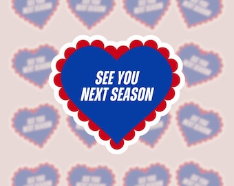 See You Next Season Sticker, Heated Rivalry Sticker, Hockey Romance Vinyl Sticker, Shane Hollander, Water Resistant Bookish Sticker