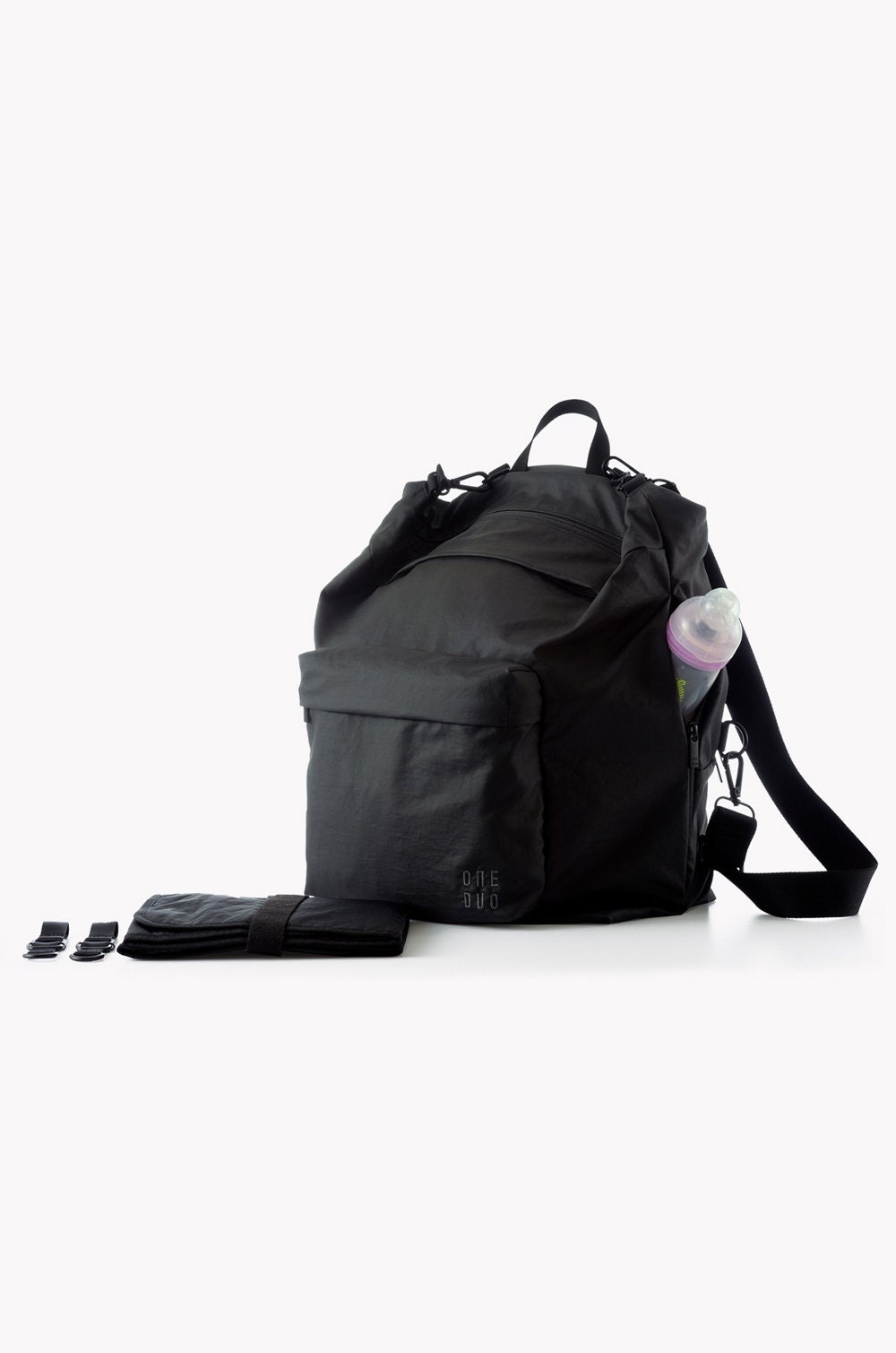 Black diaper bag Backpack diaper bag Laptop Nylon backpack Etsy