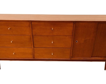 Paul McCobb 6 drawer dresser w/ sliding door cabinet  c 1955