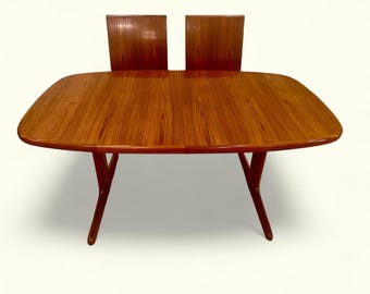 Mid Century teak wood dining table   c.1970