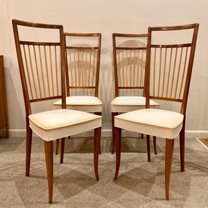 Set of 4 Italian Mid Century dining chairs c. 1955 image 2