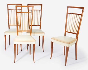 Set of 4 Italian Mid Century dining chairs            c. 1955