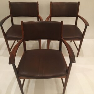 Set 6 Rosewood arm chairs . Origin Denmark image 2