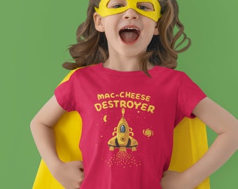 Mac n Cheese Destroyer Kids Heavy Cotton Tee for the Mac and Cheese lover