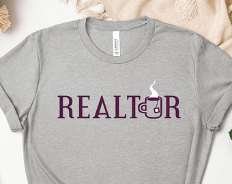 Tea Lover Friendly Realtor T-shirt on comfy Unisex Bella Canvas 3001 shirt | Realtor Life, Boss Babe, Boss Man, Tea Drinker boho gift shirt