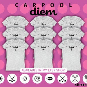 Field Hockey Mom Gift Carpool Shirt Women style BellaCanvas Sport Shirt Carpooling Tee Cute gift for Mom Tee Soccer mom taxi image 4