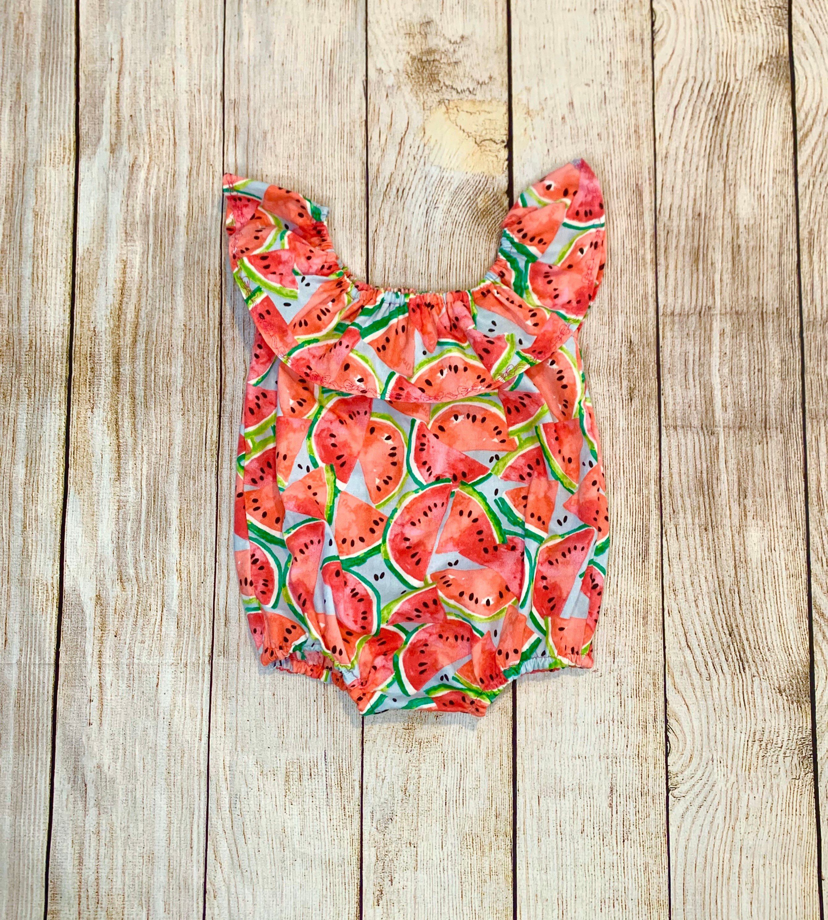 Watermelon Ruffle Bubble Romper Baby bubbler romper baby Etsy