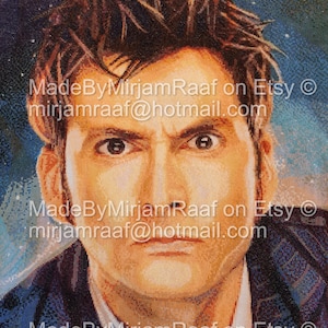 David Tennant tenth doctor cross stitch pattern