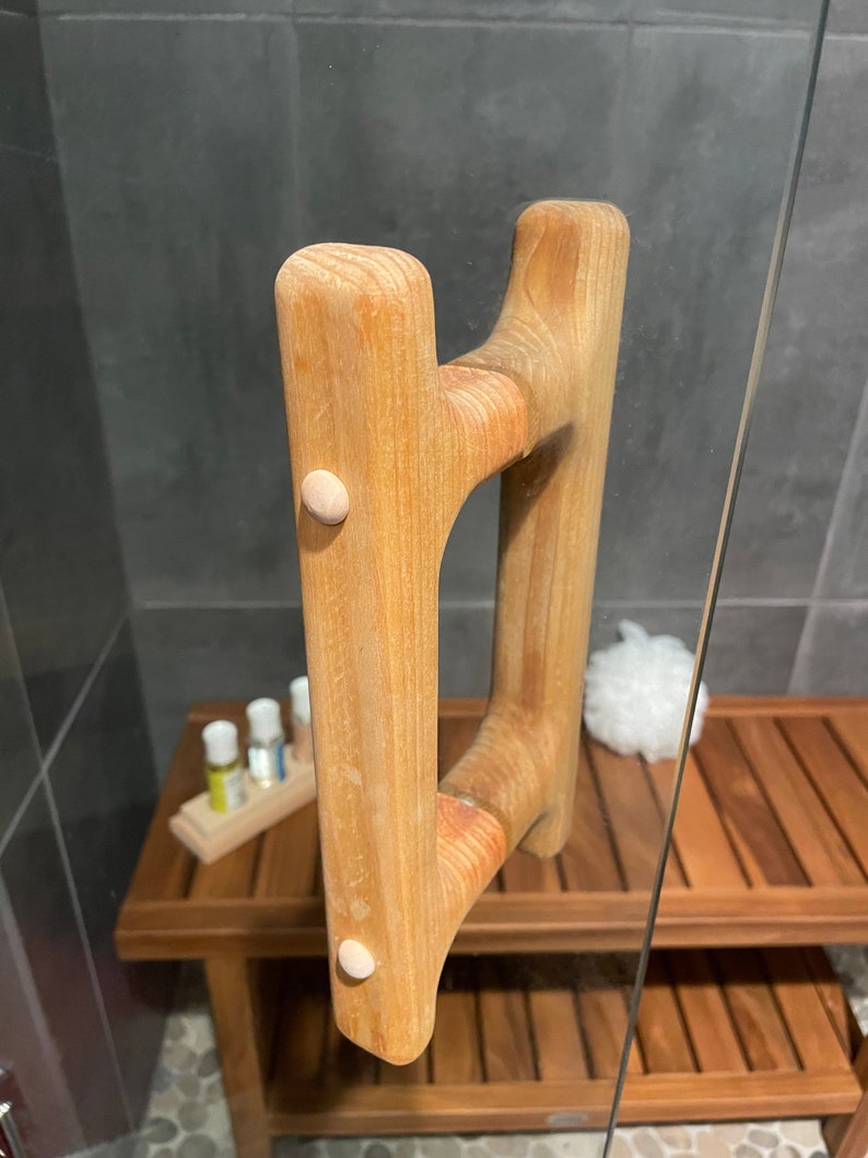 Double Cedar Sauna Door Handle Etsy
