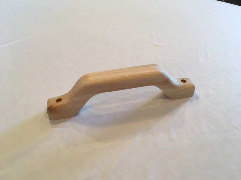 Curved Cedar Sauna Door Handle Etsy