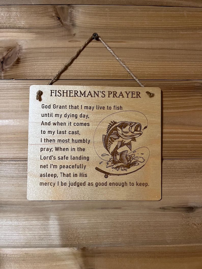 Prayee Fish Fishermans Prayer Sign - Etsy