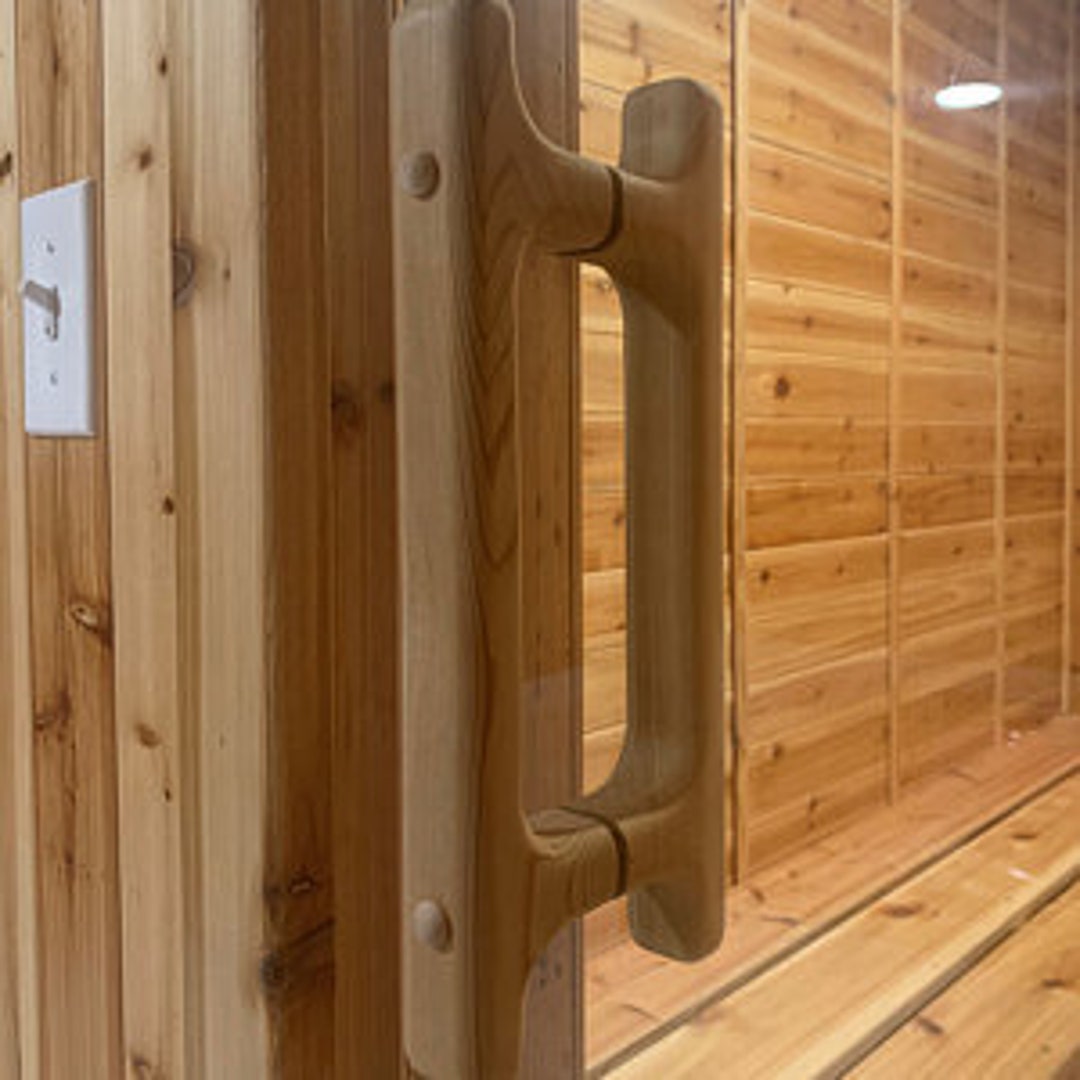 Double Cedar Sauna Door Handle Etsy