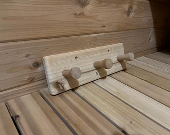 Cedar Towel Hooks for Sauna