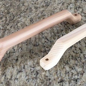 Custom Length Curved Cedar Sauna Door Handle