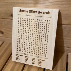 Sauna Word Search