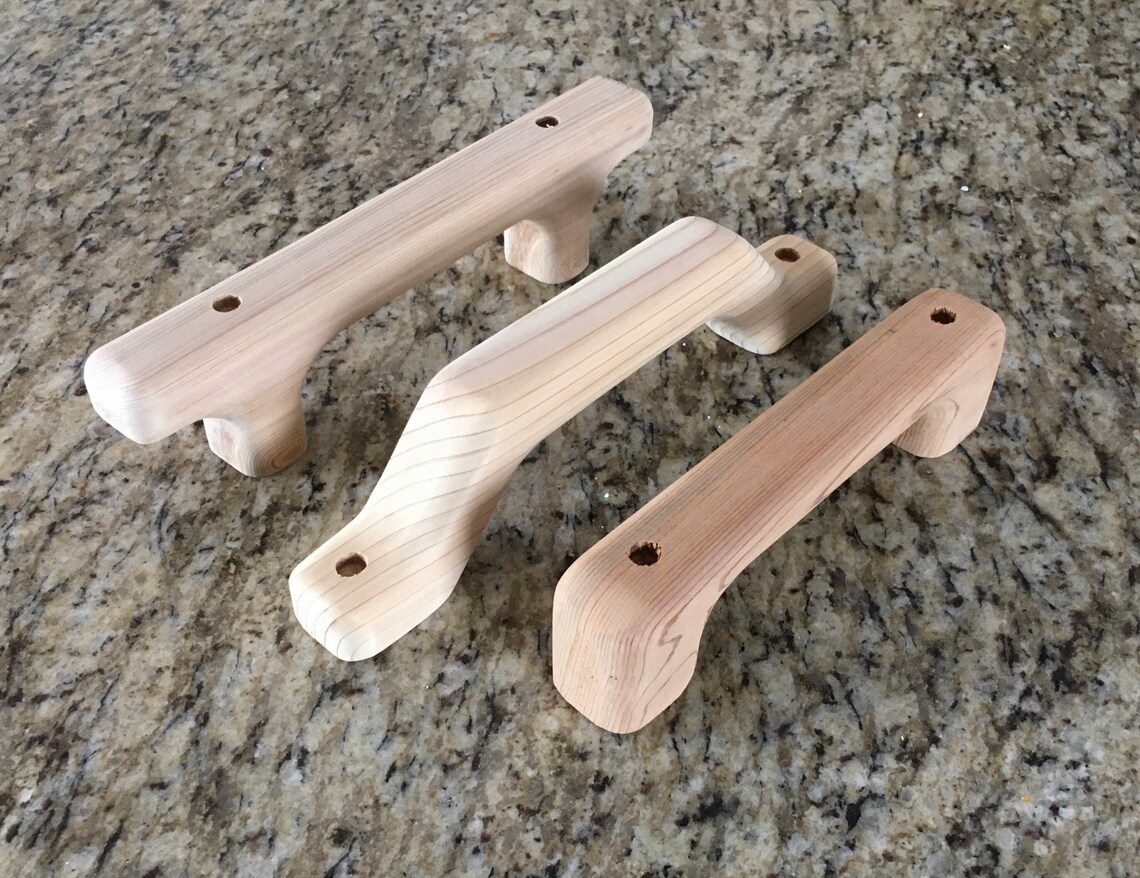 Straight Cedar Sauna Door Handle Etsy