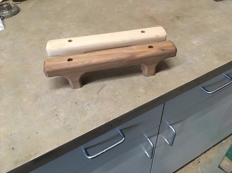 Straight Cedar Sauna Door Handle Dark Color Etsy