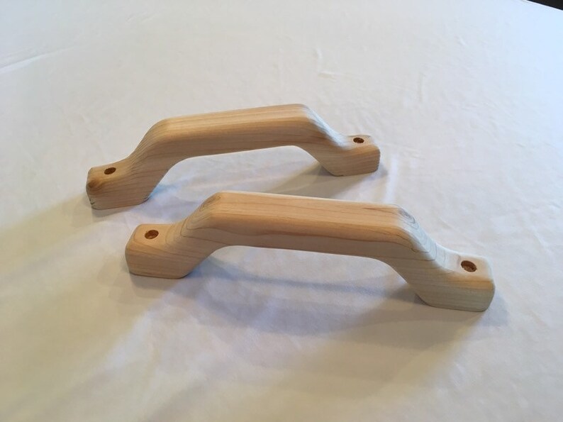 Curved Cedar Sauna Door Handle Etsy