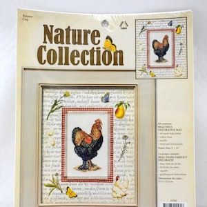 Janlynn Nature Collection Rooster Counted Cross Stitch Kit with Mat #115562