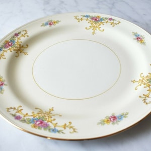 Vintage China Homer Laughlin Eggshell Nautilus - Rochelle lunchbord 9-1/4&quot;