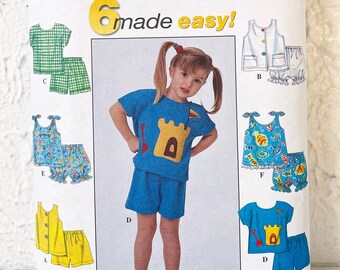 Simplicity Sewing Pattern 8674 Toddlers' 6 Made Easy Tops & Shorts Sizes 1/2-1-2