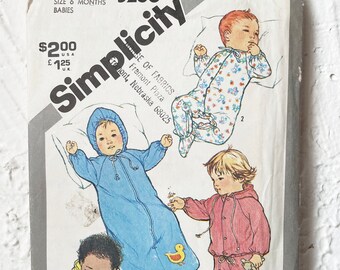 シンプリシティ ベビー バンティング カバーオール パンツ ジャケット 裁縫パターン 5286 - 6 か月 未カット