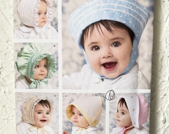 Modèle de couture Simplicity Baby, bébés, bambins, bonnets, bonnets, modèle n° 3840, taille non coupée